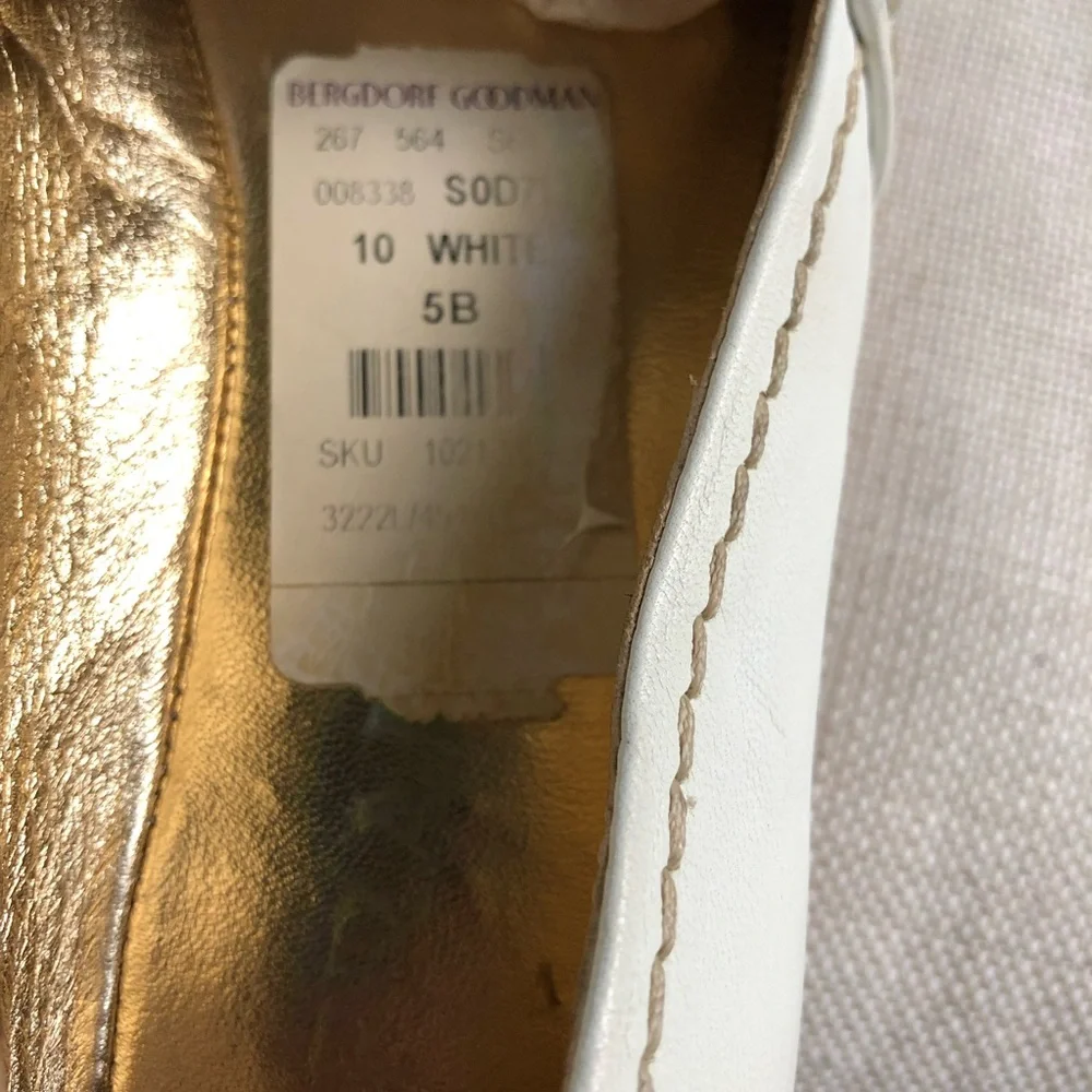 Prada Espadrille Sandals Platform White Leather US 5